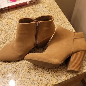 Women's tan ankle boots